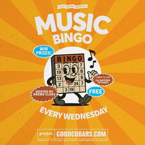 Music Bingo - Every Wednesday In September