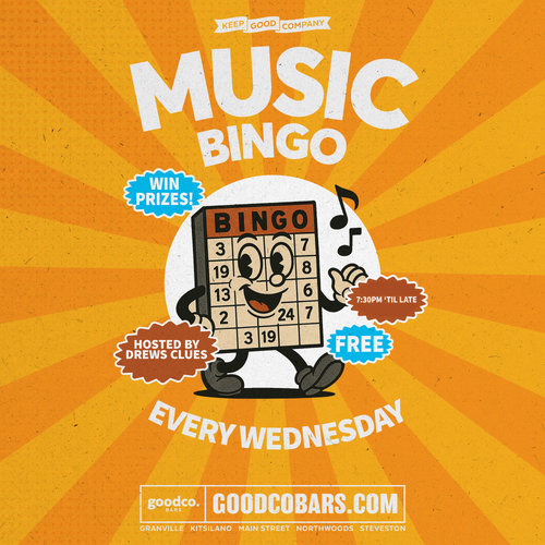 Music Bingo - Every Wednesday!